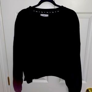TNA Cozy Fleece Boyfriend Cropped Oversized Sweatshirt